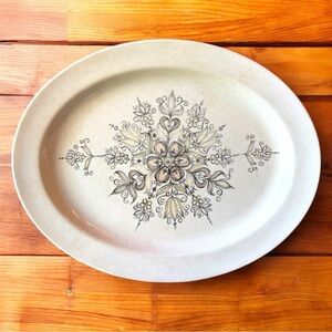Vintage Wood & Sons “Boutique” Alpine White Ironstone Oval Platter - England